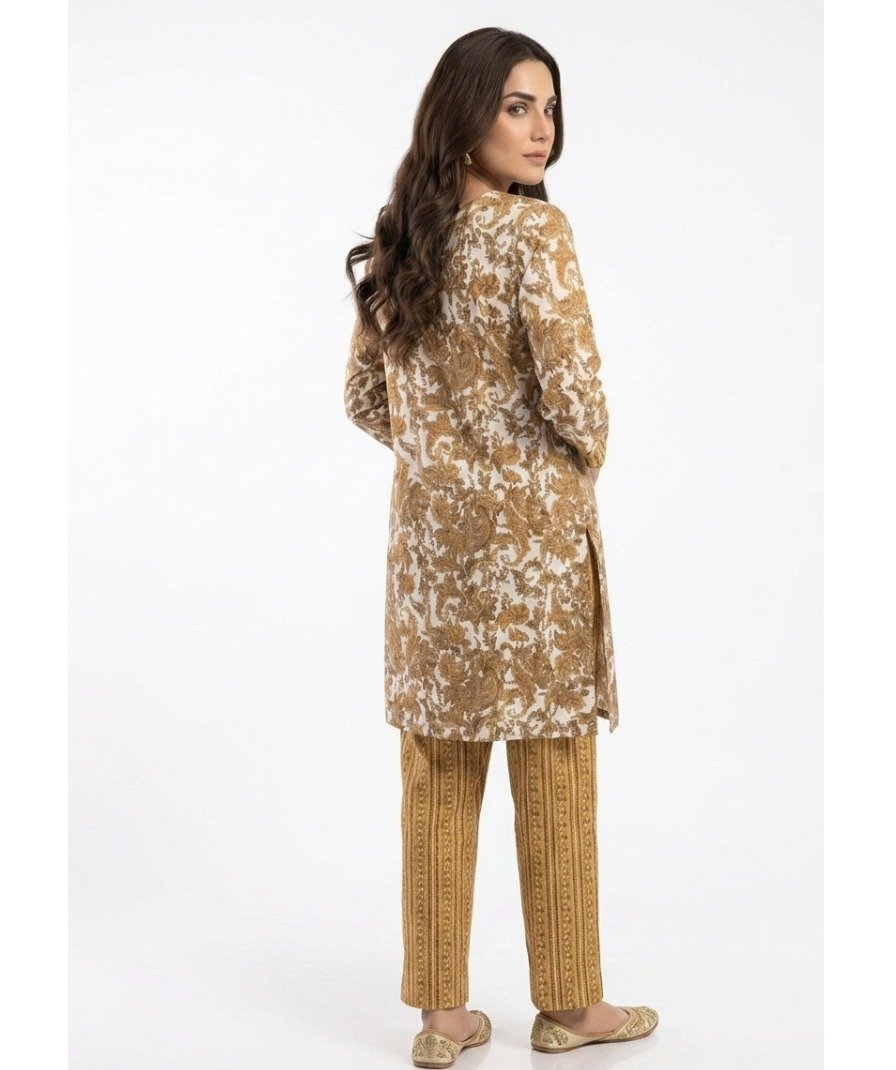 Gold Embroidered Kurta Set - Image 4