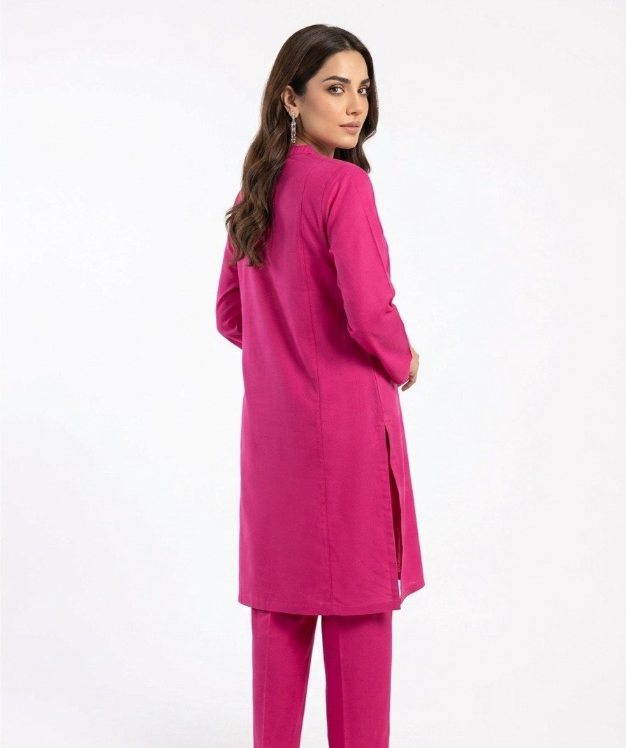 Pink Embroidered Kurta Set - Image 5