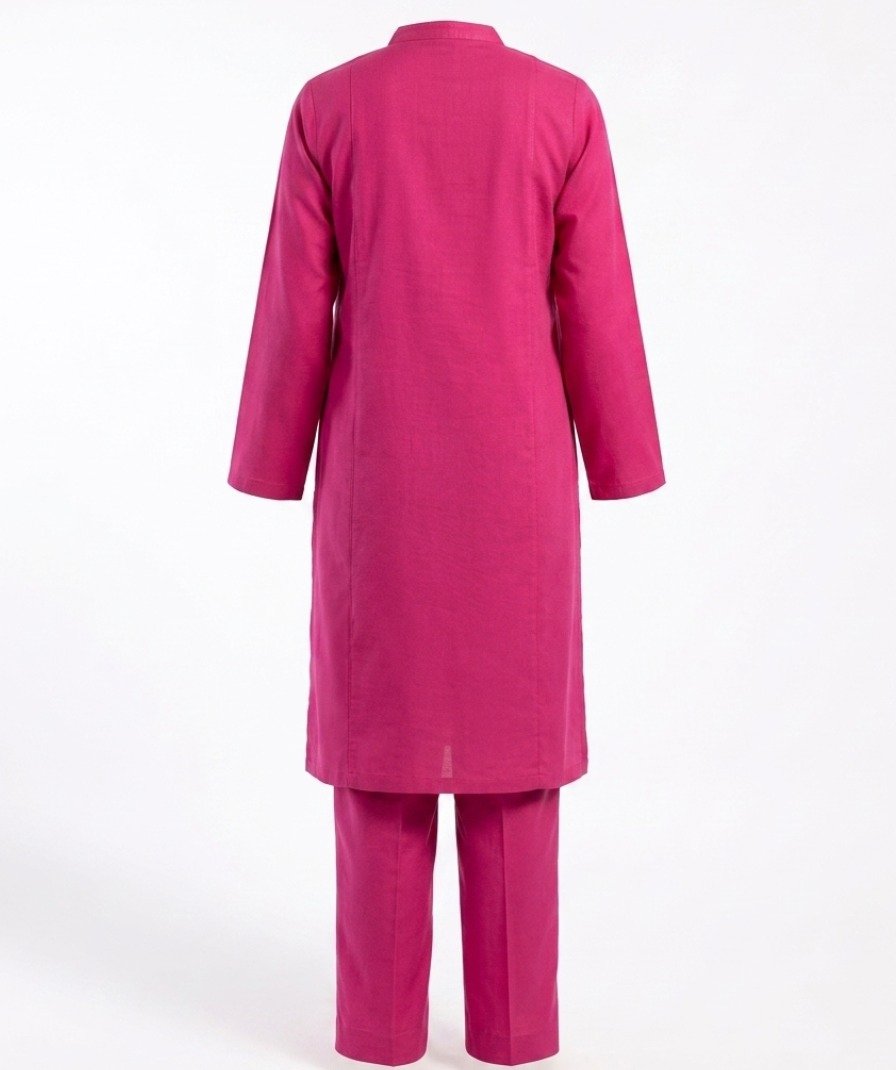 Pink Embroidered Kurta Set - Image 3