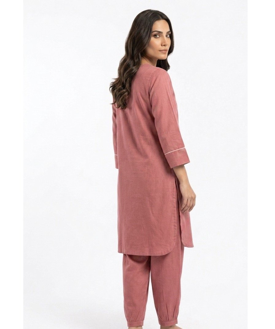Pink Embroidered Kurta Set - Image 4