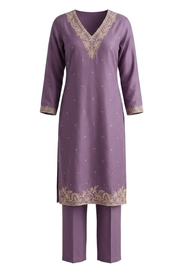 Lavender Embroidered Suit