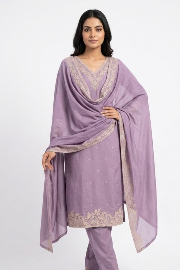 Lavender Embroidered Suit