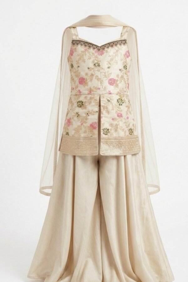Girls Floral Sharara Suit Set