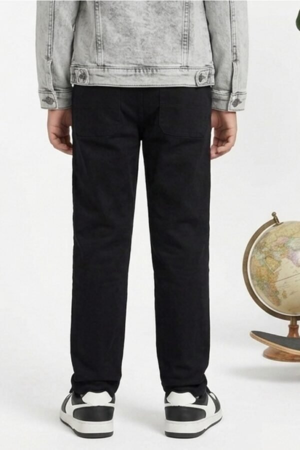 Black Elasticated Casual Trousers