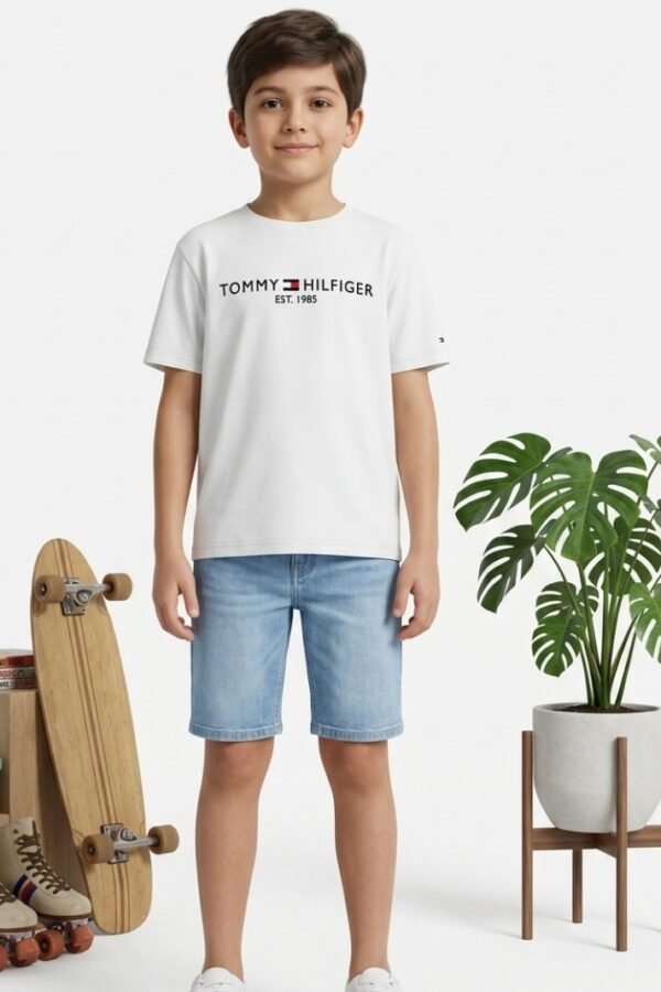 Light Blue Denim Summer Shorts