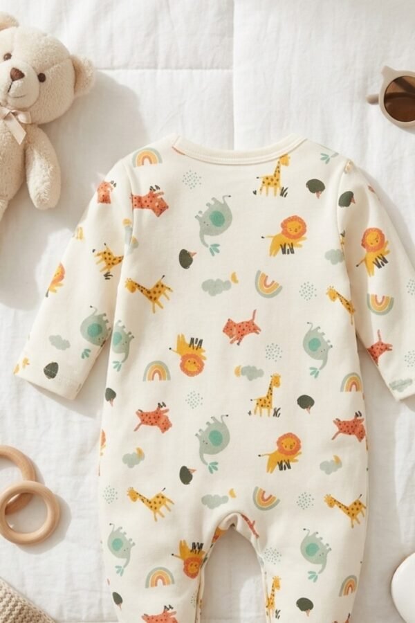 Printed Animal Pattern Baby Onesie