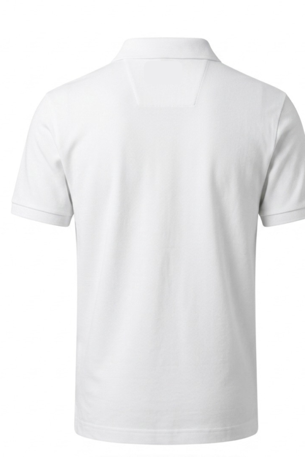 White Logo Collar Polo T-Shirt