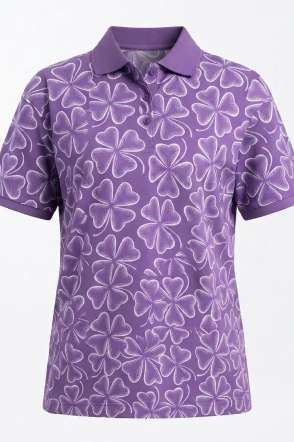 Women's Purple Floral Print Cropped T-Shirt