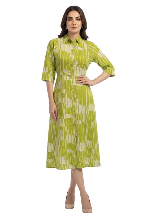 Women's Lime Green Midi Dress