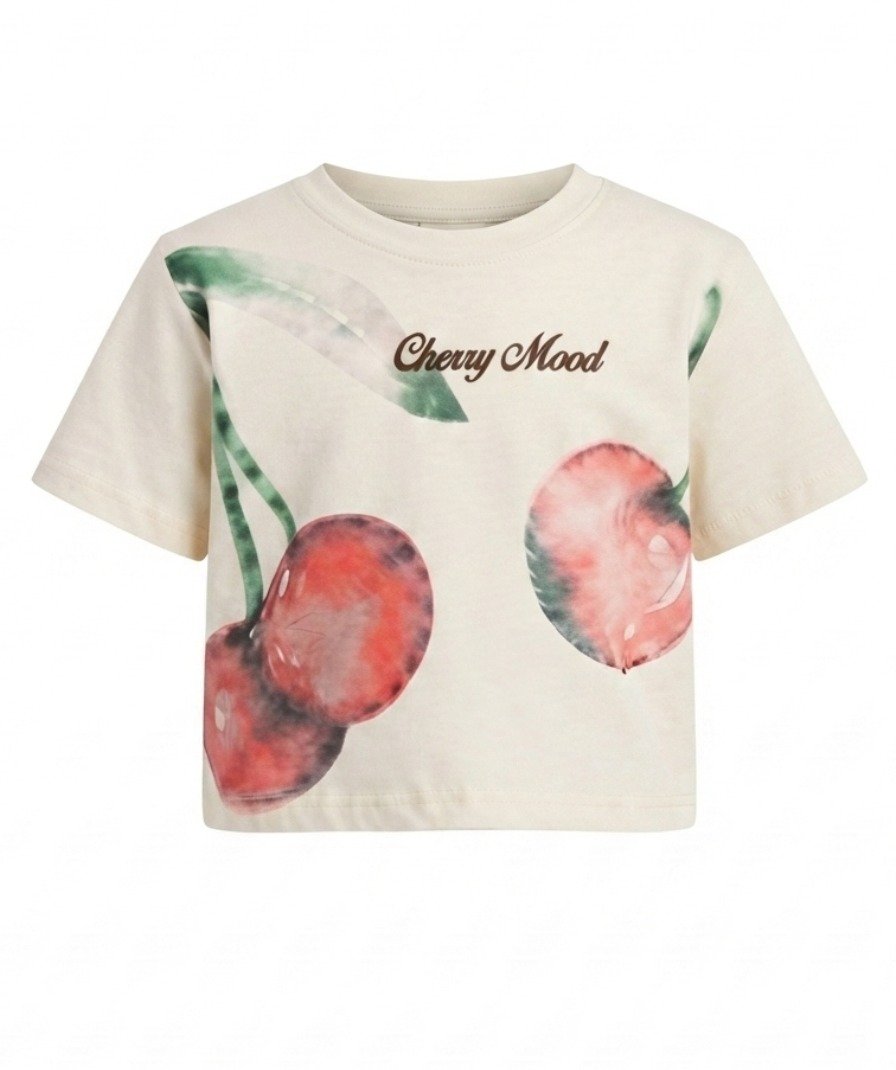 Cherry Print Crop T-Shirt - Image 2