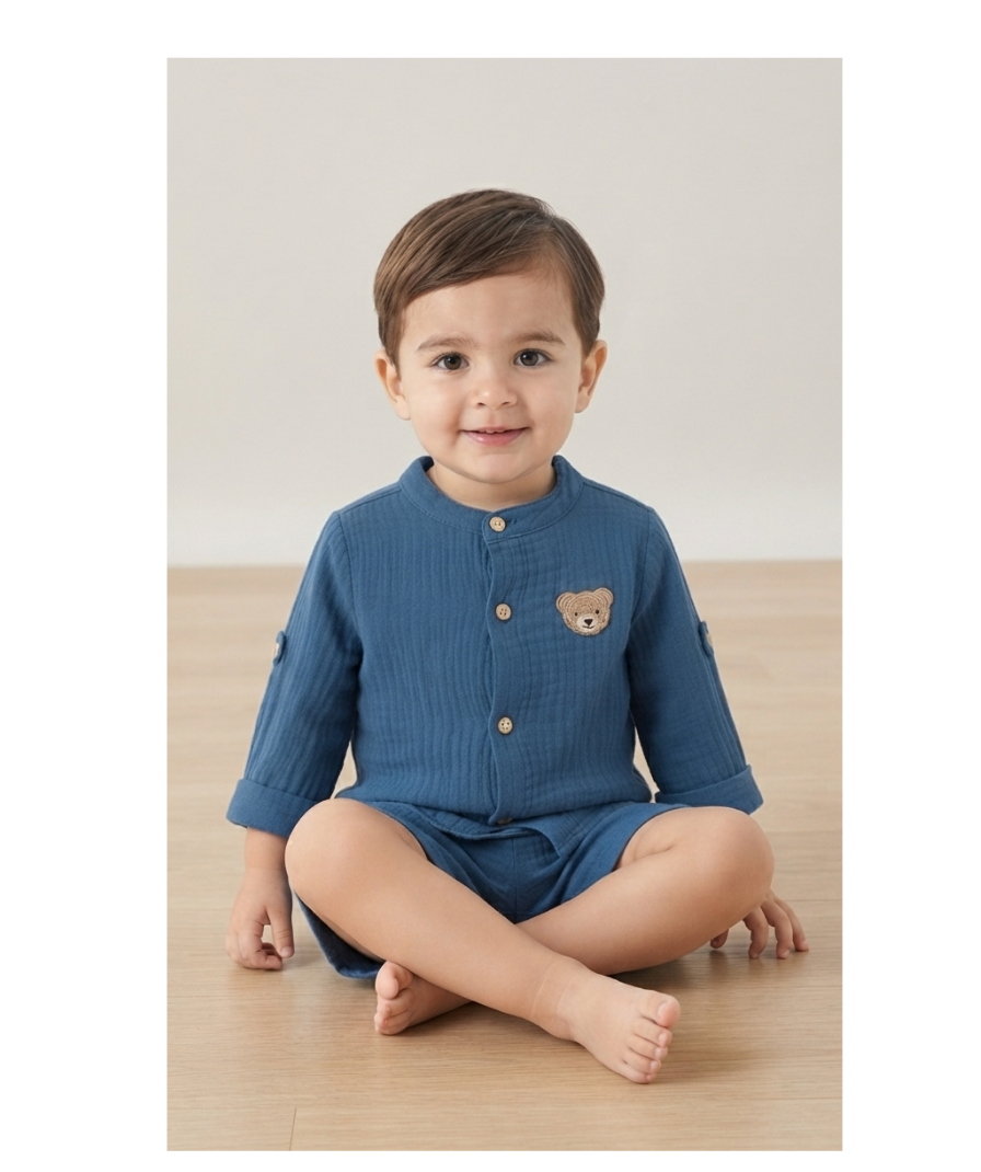 Co-ord Set with Bear Motif - Image 2